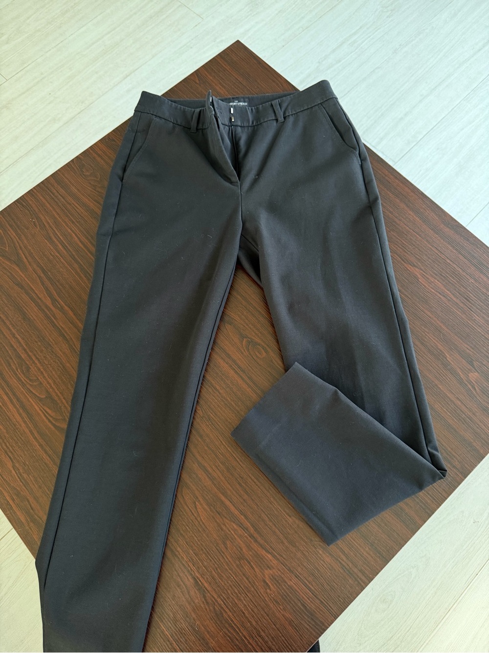 White House Black Market Black Straight-Leg Trousers
